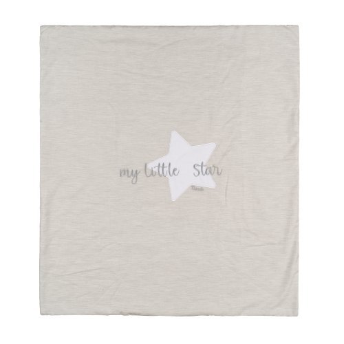 Nanán Copertina per carrozzina grigia in jersey "My little star" Vendita Calda