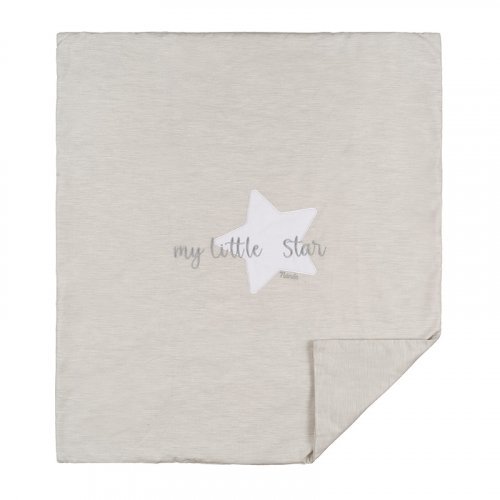 Nanán Copertina per carrozzina grigia in jersey "My little star" Vendita Calda
