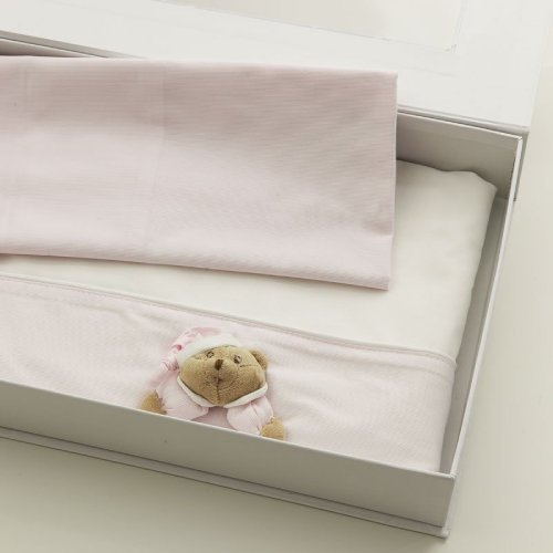 Nanán Puccio Set Lenzuola 3pz Letto "Sei la mia stella" Rosa Nuovo
