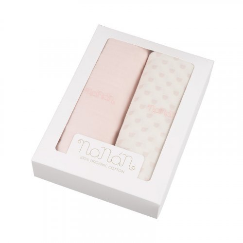 Nanán Set 2 pz mussola rosa 120x120 cm Consegna Veloce