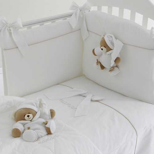 Nanán Set Piumone e Paracolpi 4pz Tato linea Bianca Hotsell