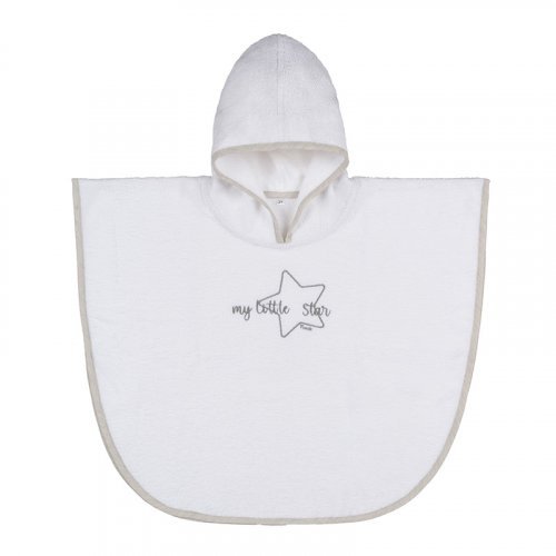 Nanán Accappatoio poncho grigio "My little star" Spedizione Gratuita