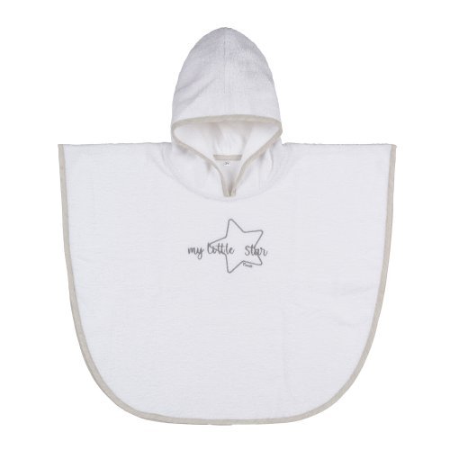 Nanán Accappatoio poncho grigio "My little star" Spedizione Gratuita