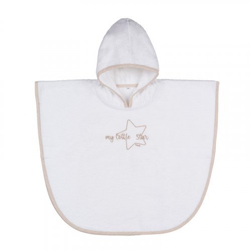 Nanán Accappatoio poncho beige "My little star" Pezzi Unici