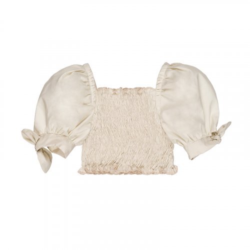 Nanán Blusa in punto smock panna Offerta Giorno del Papà