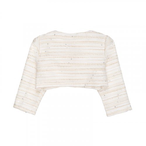 Nanán Cardigan beige con rosa Latest stili