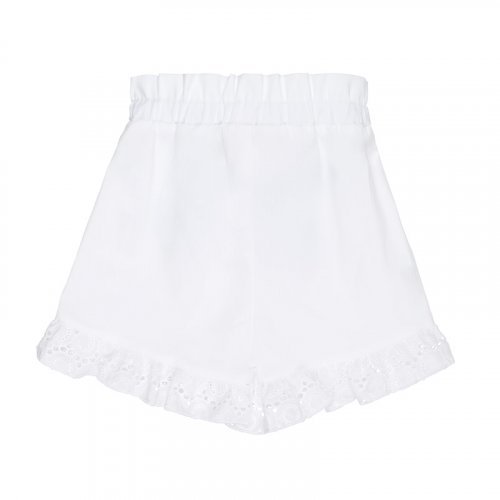 Nanán Shorts bianchi con fiocco blu Spedizione Gratuita