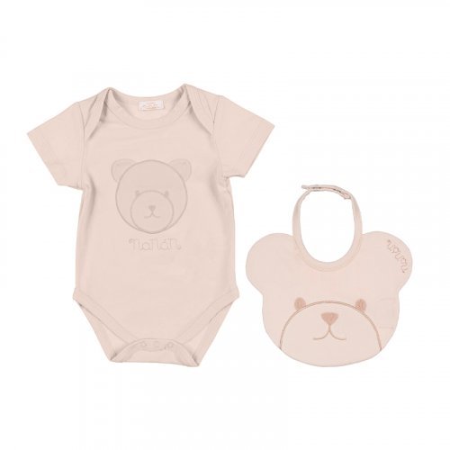 Nanán Confezione regalo beige con body + bavaglino Offerte stagionali