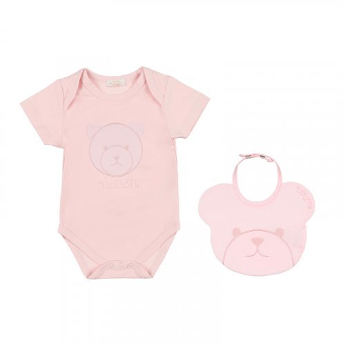 Nanán Confezione regalo rosa con body + bavaglino Liquidazione