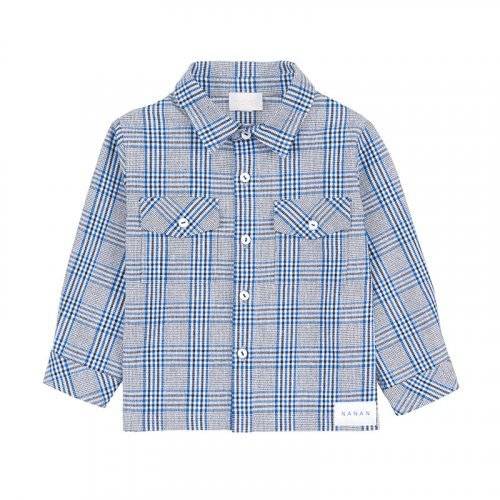 Nanán Giacca/camicia scozzese blu 50% di sconto per tempo limitato