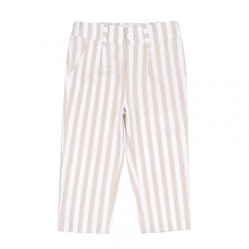 Nanán Pantalone a righe beige Qualità Garantita