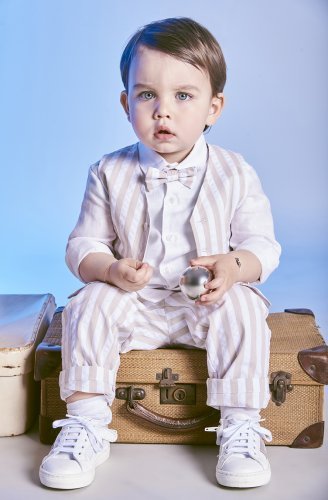 Nanán Pantalone a righe beige Qualità Garantita