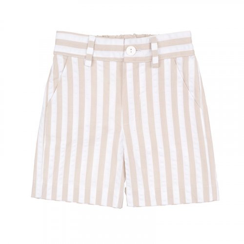 Nanán Bermuda a righe beige Negozi Online