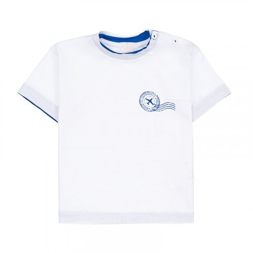 Nanán T-shirt con taschino bianco Nuova