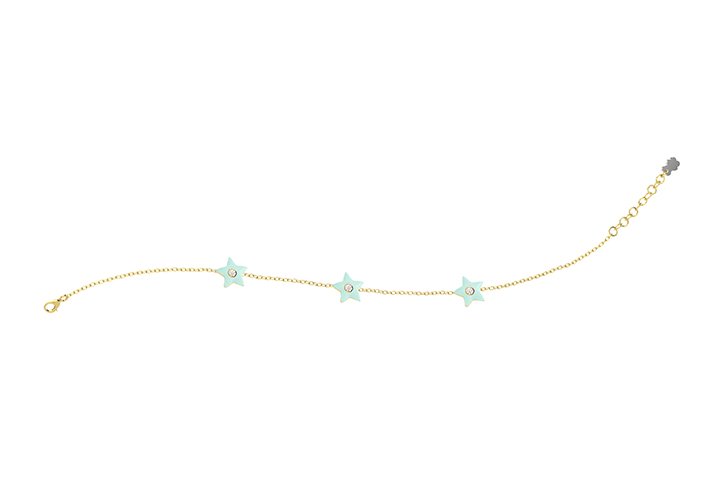 Nanán Bracciale Stelle Azzurre Argento Vendite Flash