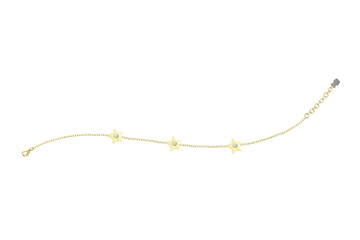 Nanán Bracciale Stelle Gialle Argento In Saldo