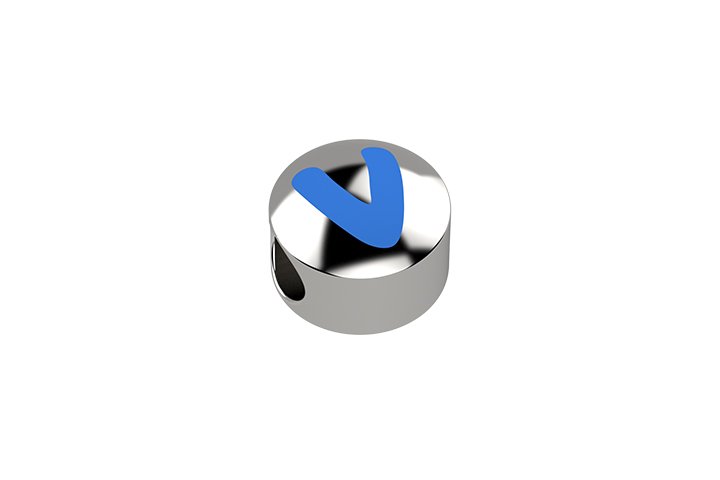 Nanán Cursore lettera azzurra V - Ag 925 Offerta esclusiva
