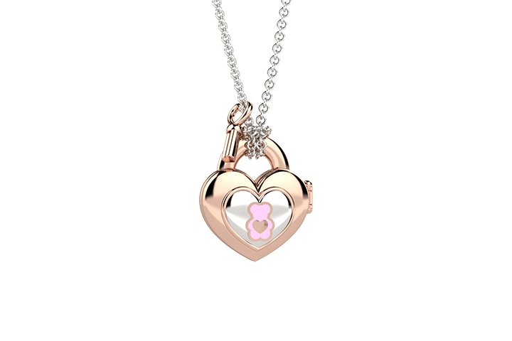 Nanán Pendente "Portami con te" cuore rosa Acquista Ora