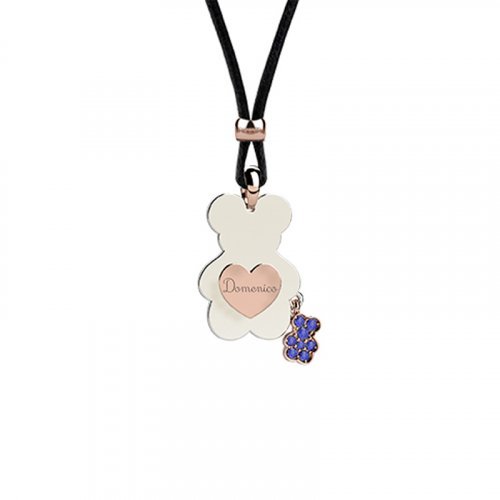 Nanán Pendente Orso con Cordino- Blu Fino Al -60%