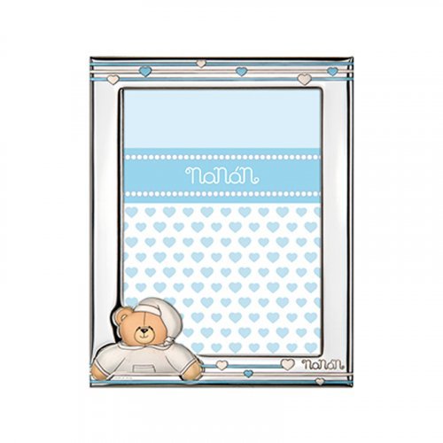Nanán Cornice Argento Tato azzurro 130x180mm Offerta