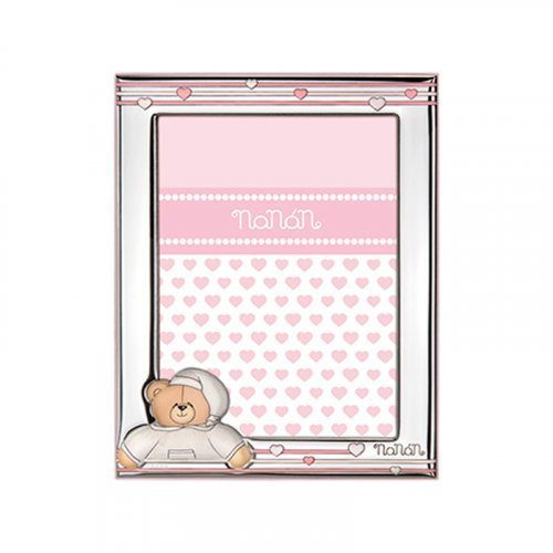 Nanán Cornice Argento Tato rosa 130x180mm Economico