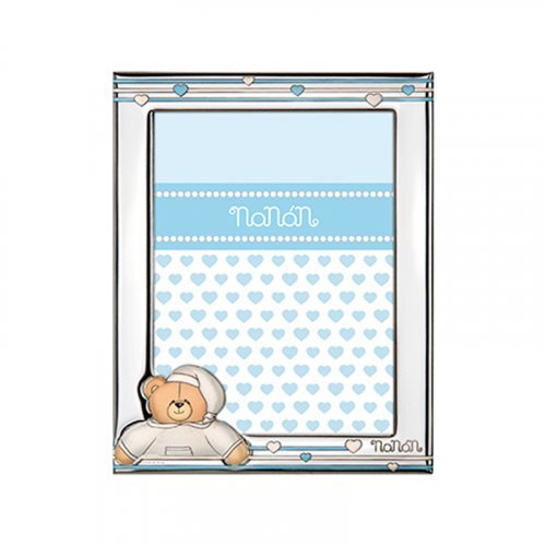 Nanán Cornice Argento Tato azzurro 90x130mm Online