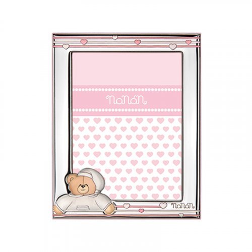 Nanán Cornice Argento Tato rosa 90x130mm Outlet
