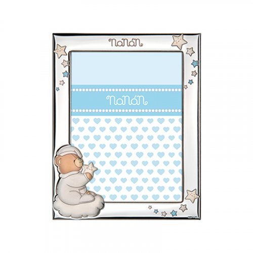 Nanán Cornice Argento Tato azzurro 130x180mm In Vendita