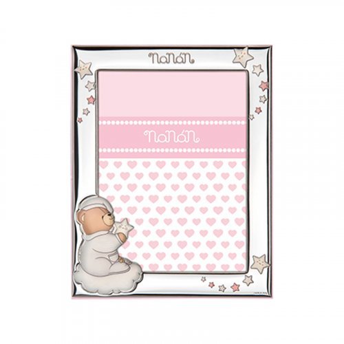 Nanán Cornice Argento Tato rosa 130x180mm Saldi