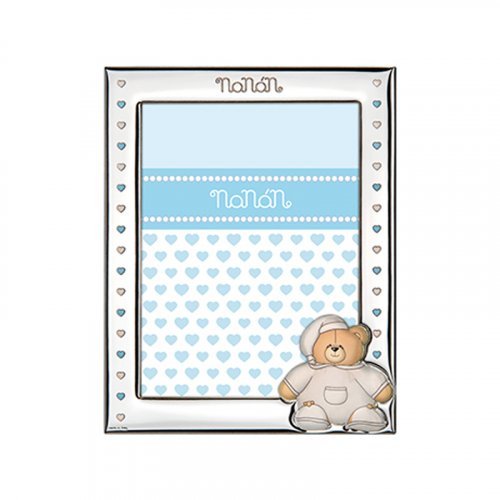 Nanán Cornice Argento Tato azzurro 130x180mm Vendita Calda