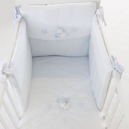 Nanán Set Piumone e Paracolpi 4pz Bombo Azzurro Sconto