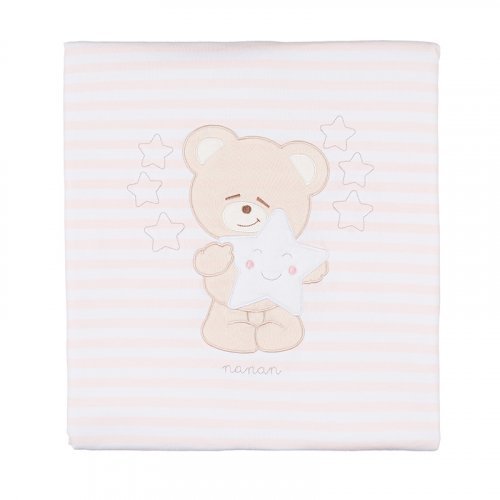 Nanán Coperta Rigata Rosa Offerte