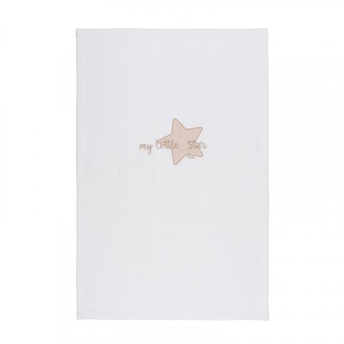 Nanán Coperta letto in pile "My little star" con ricamo beige Offerta per la Festa della Mamma