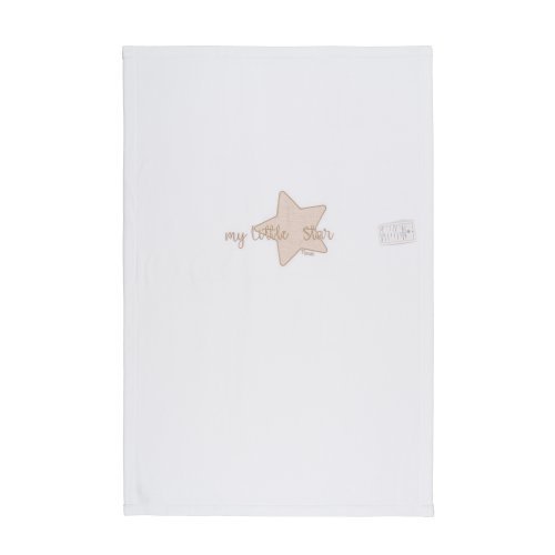 Nanán Coperta letto in pile "My little star" con ricamo beige Offerta per la Festa della Mamma