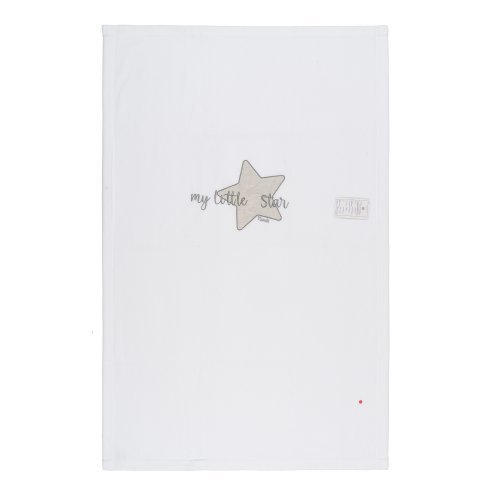 Nanán Coperta letto in pile "My little star" con ricamo grigio Offerta Giorno del Papà