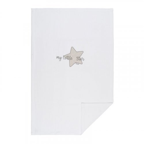 Nanán Coperta letto in pile "My little star" con ricamo grigio Offerta Giorno del Papà