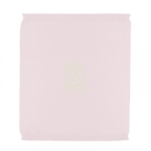 Nanán Coperta in filo rosa con orso Grandi sconti