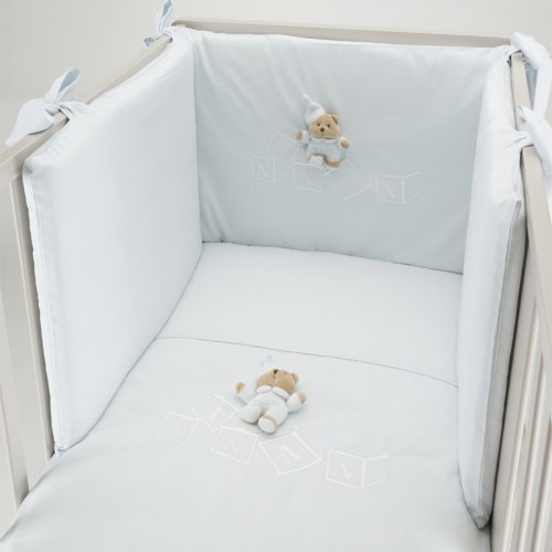 Nanán Set Piumone e Paracolpi 4pz Dadini Azzurro Esporta salva