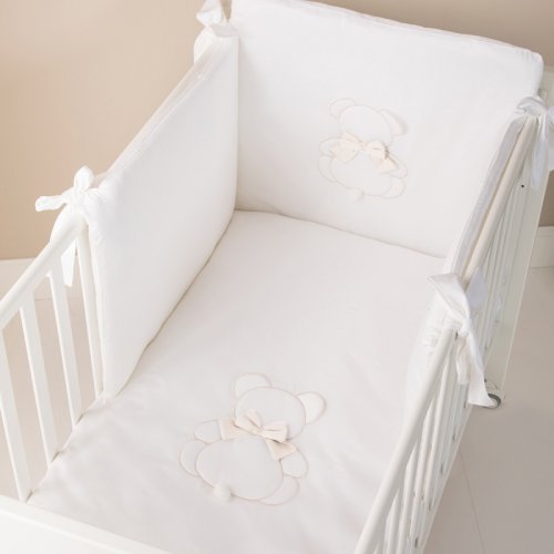 Nanán Set Piumone Letto 4pz Fiocco Bianco 50% di sconto per tempo limitato