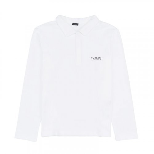 Nanán Polo Manica Lunga Bianca Moda