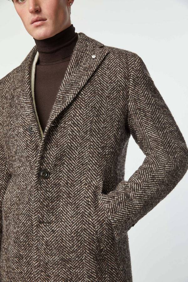 L.B.M. 1911 Cappotto monopetto marrone Cappotto monopetto marrone Pezzi Unici
