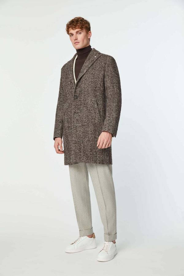 L.B.M. 1911 Cappotto monopetto marrone Cappotto monopetto marrone Pezzi Unici