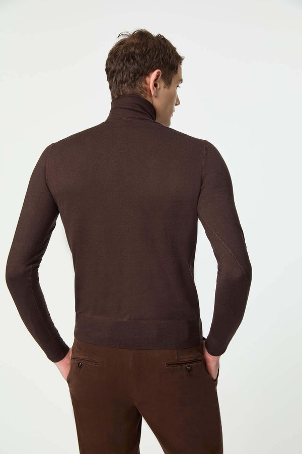 L.B.M. 1911 Maglia dolcevita in lana leggera marrone Maglia dolcevita in lana leggera marrone Promozione Limitata