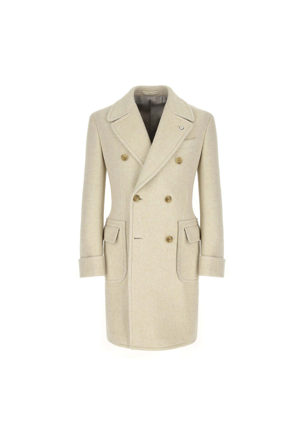 L.B.M. 1911 Cappotto doppiopetto non trattato bianco Cappotto doppiopetto non trattato bianco Economico