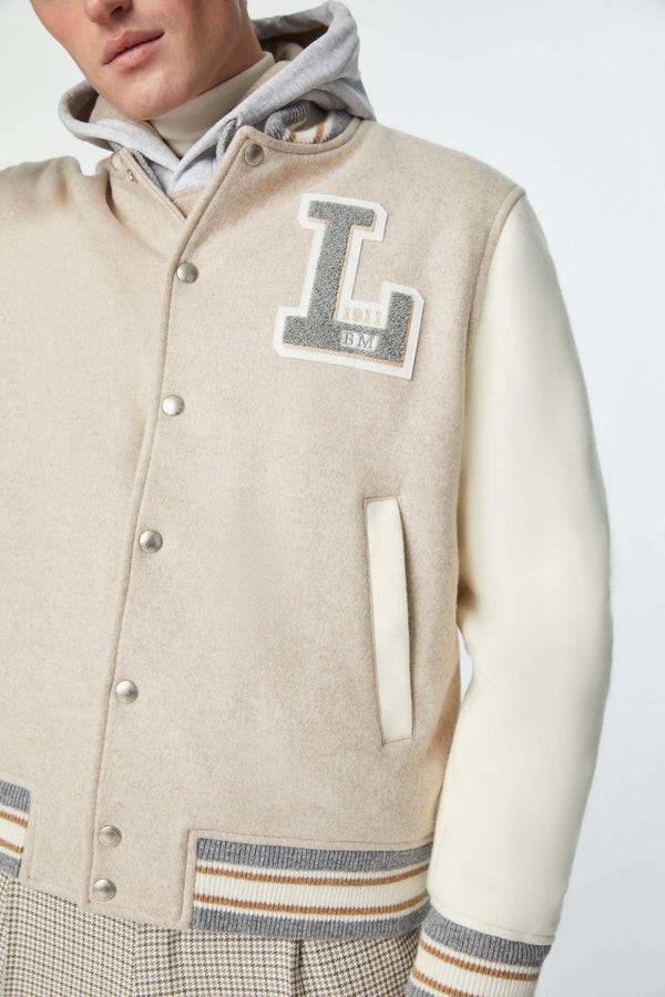 L.B.M. 1911 Bomber stile college in jersey con patch Bomber stile college in jersey con patch Outlet