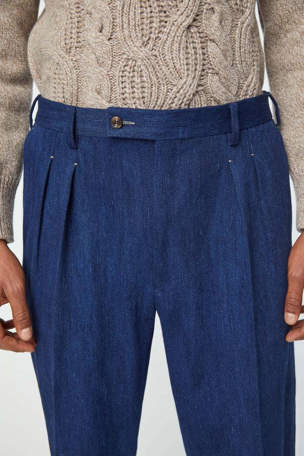 L.B.M. 1911 Pantalone Jaco Sartorial Indigo blu denim Pantalone Jaco Sartorial Indigo blu denim Vendite Flash