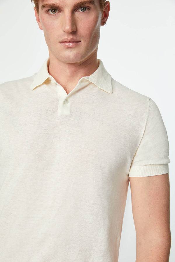 L.B.M. 1911 Polo in maglia bianco avorio Polo in maglia bianco avorio Spedizione Gratuita