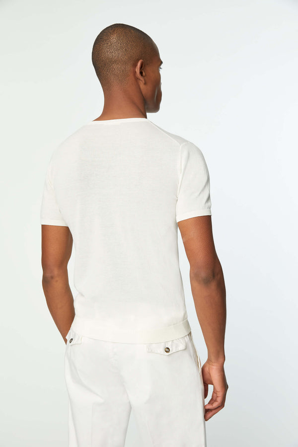 L.B.M. 1911 Maglia manica corta in cotone bianca Maglia manica corta in cotone bianca Fino Al -60%