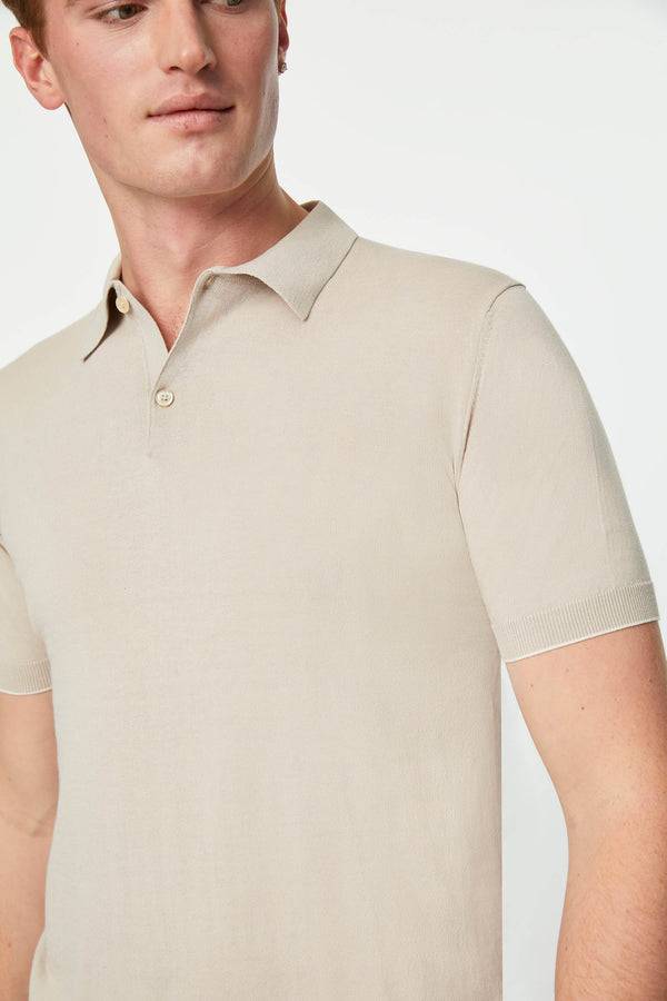 L.B.M. 1911 Polo in maglia beige con dettagli in contrasto Polo in maglia beige con dettagli in contrasto Convenienza