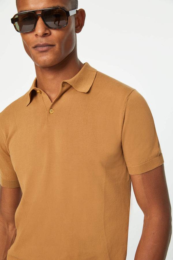 L.B.M. 1911 Polo in maglia giallo ocra Polo in maglia giallo ocra Economico